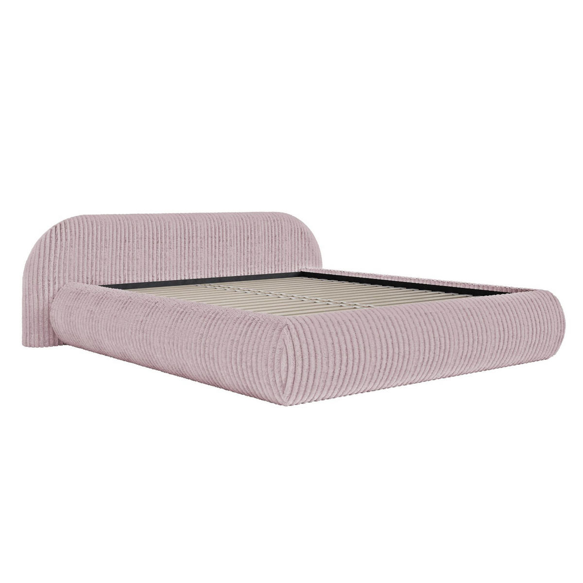 POLSTERBETT Shels Low Rosa 140x200 cm - Pink/Schwarz, Kunststoff/Textil (140/200cm) - Selsey