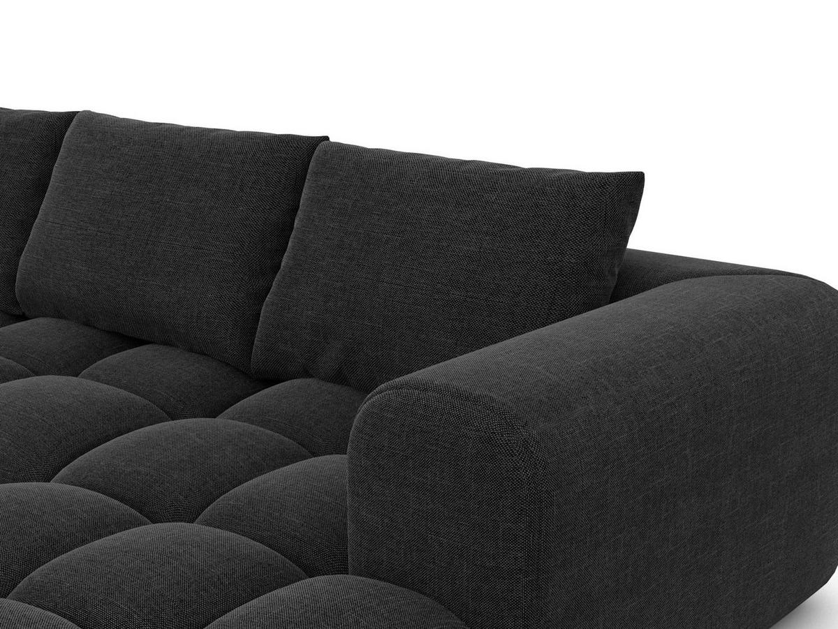 WOHNLANDSCHAFT Casaluna U-Form Schwarz Strukturstoff - Schwarz, Kunststoff (338/88/267cm)