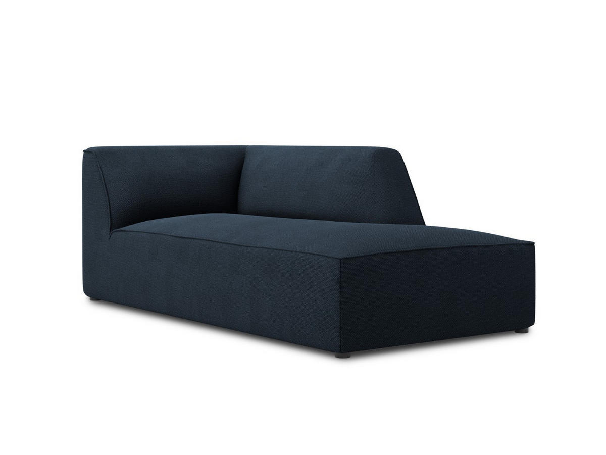 CHAISELONGUE rechts Ruby aus strukturiertem Stoff marineblau - Blau, Textil (93/69/180cm) - Micadoni