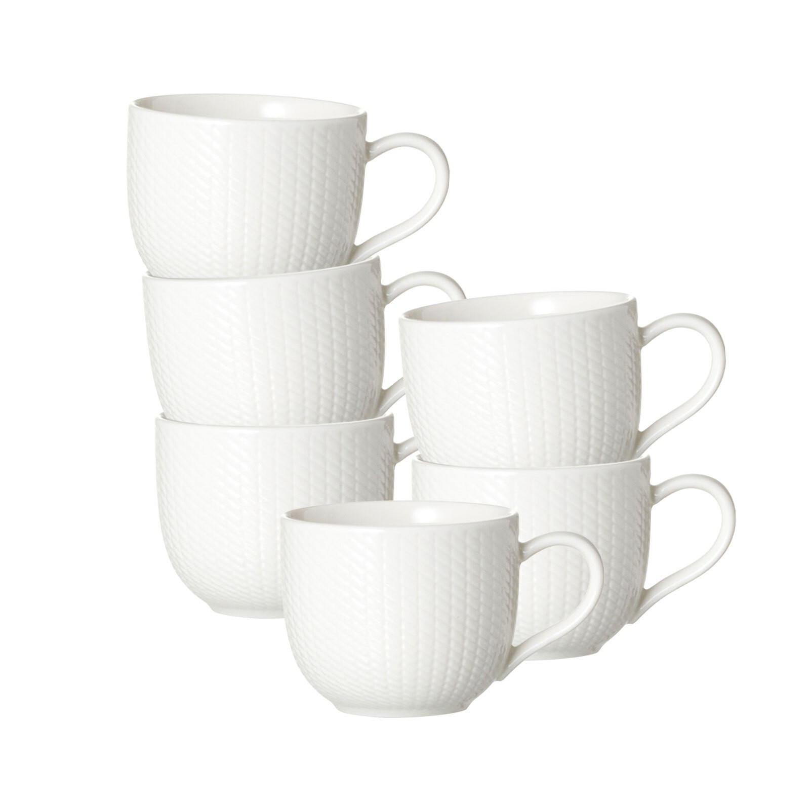 KAFFEETASSEN Saphir weiß 220 ml 6er Set - Weiß, Keramik (0.22L) - Ritzenhoff Breker