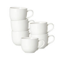 KAFFEETASSEN Saphir weiß 220 ml 6er Set - Weiß, Keramik (0.22L) - Ritzenhoff Breker