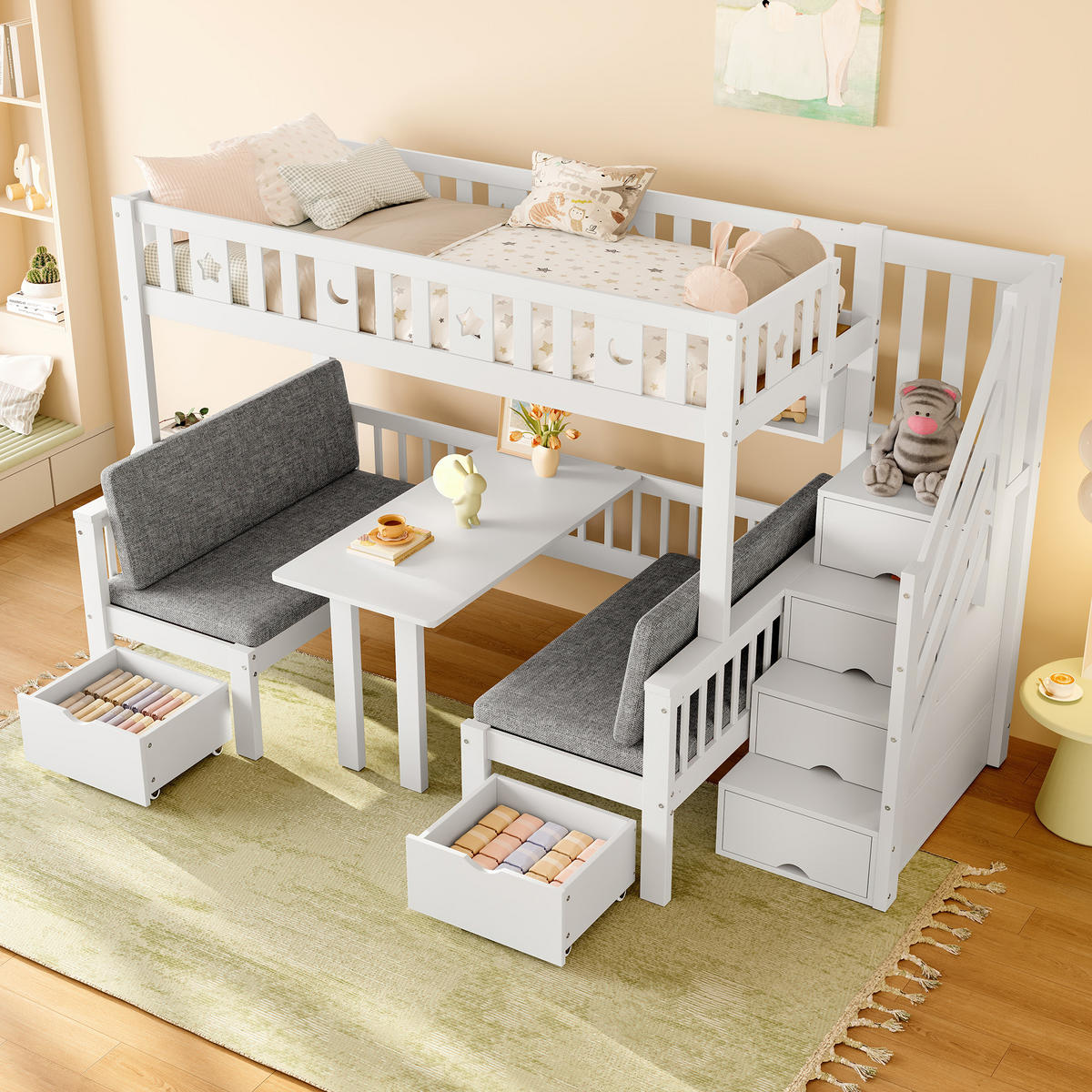 HOCHBETT 90/200 cm Weiß - Weiß, Holz - Raumix