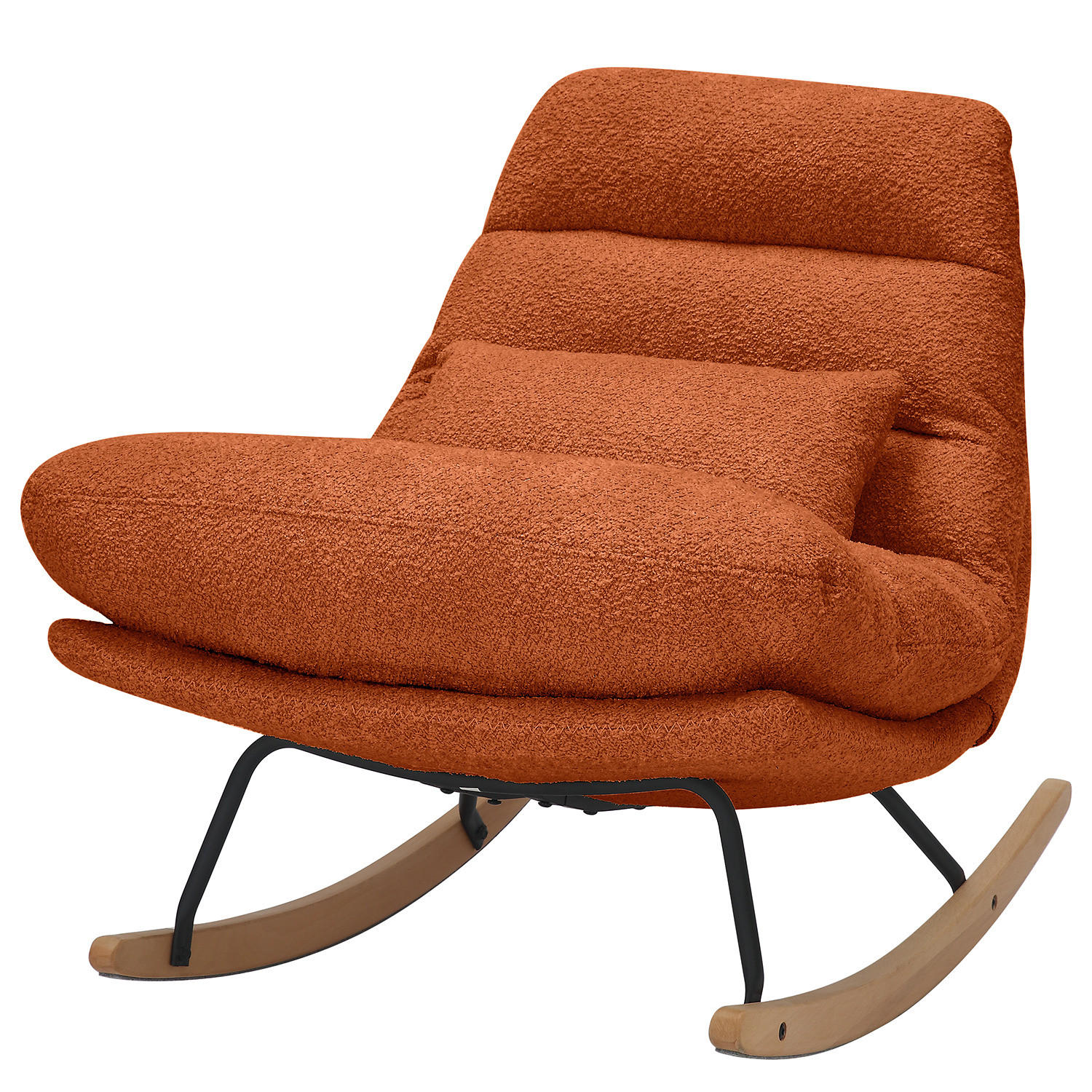 SCHAUKELSESSEL - Metall / Textil - Terracotta, Textil/Metall (82/83/89cm) - home24
