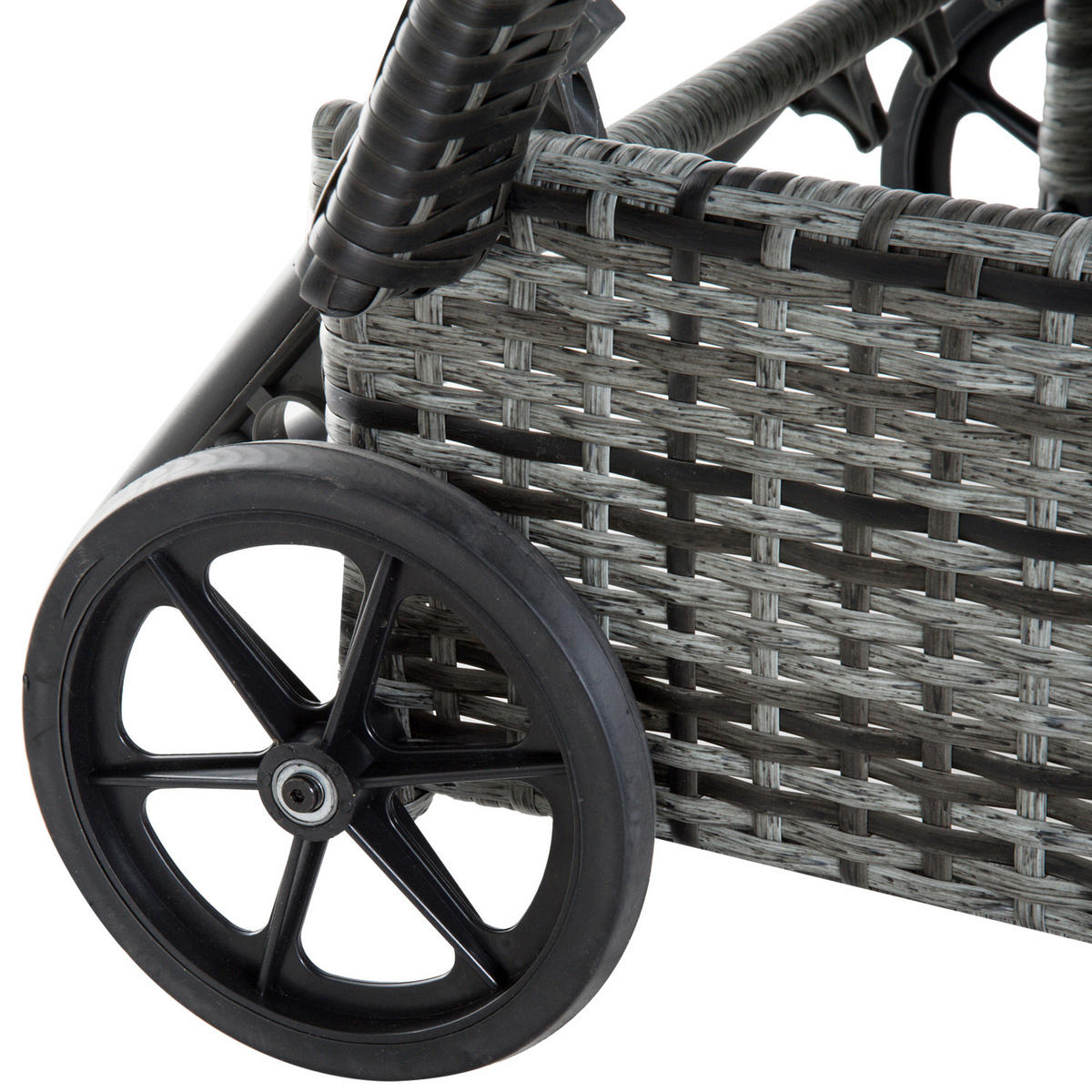 SONNENLIEGE DE-06657 3er-Set mit Tisch Grau - Grau, Kunststoff/Metall (73/103/200cm) - ComfortXL
