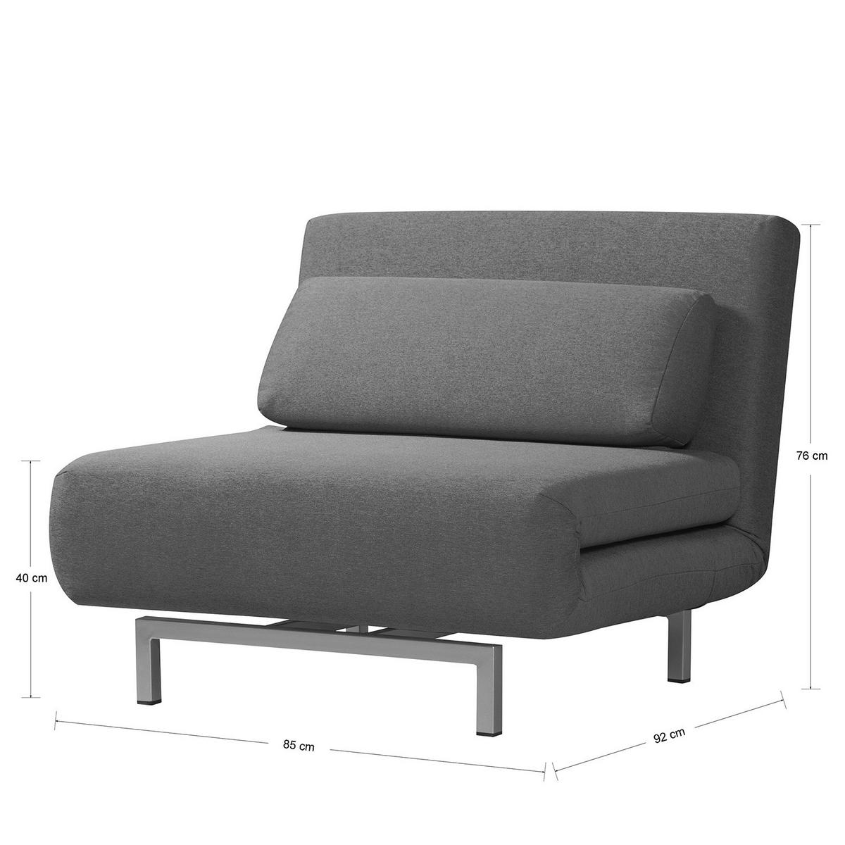 SCHLAFSESSEL - Gelb/Silberfarben, Textil/Metall (92/78/85cm) - home24