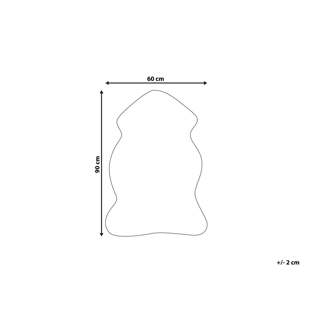KUNSTFELL-TEPPICH Undara 90/60 cm - Weiß, Kunststoff (60/90cm) - Beliani