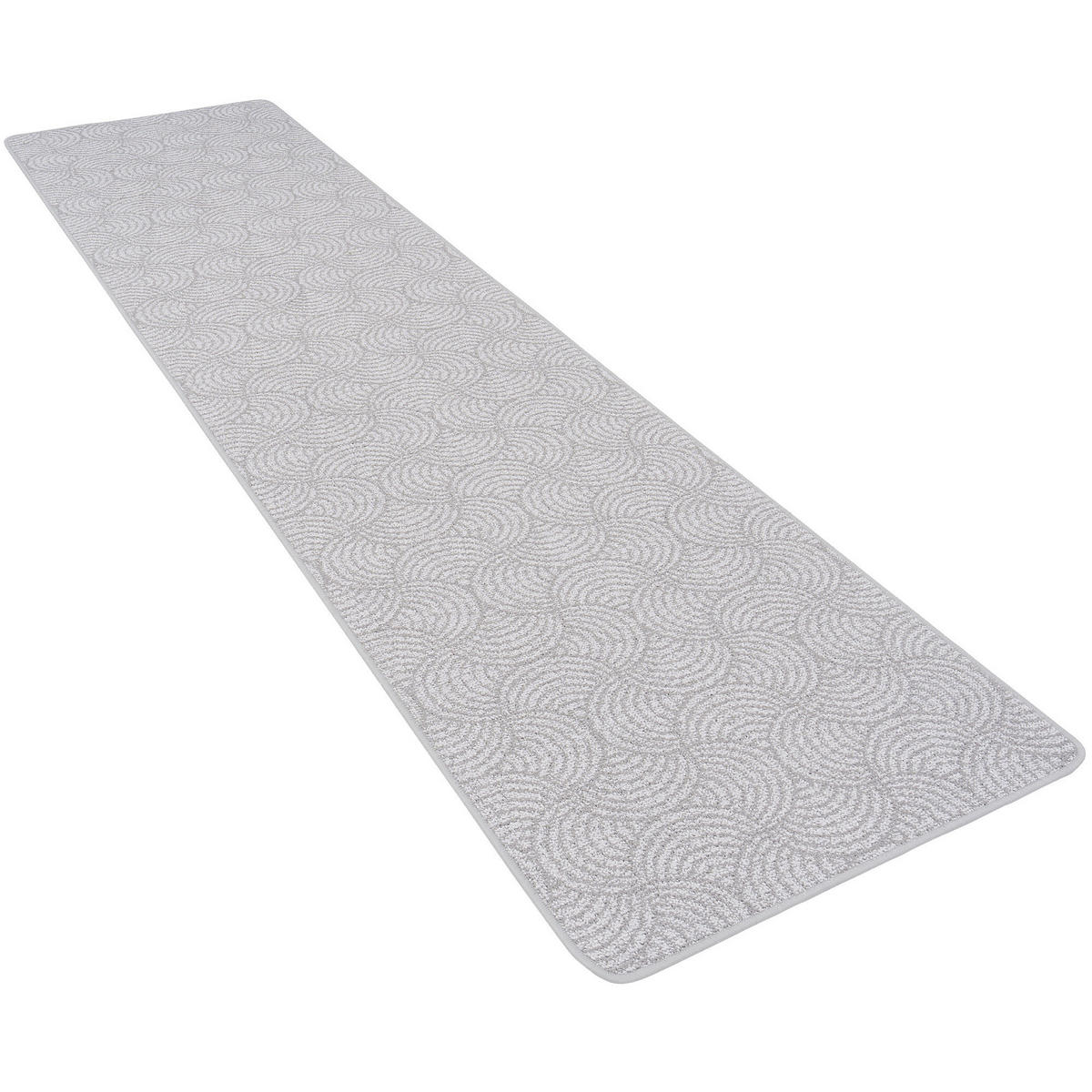 LÄUFER FEINSCHLINGE DESIGNER TEPPICH CIRCLE - Grau, Textil (100/300cm) - Snapstyle