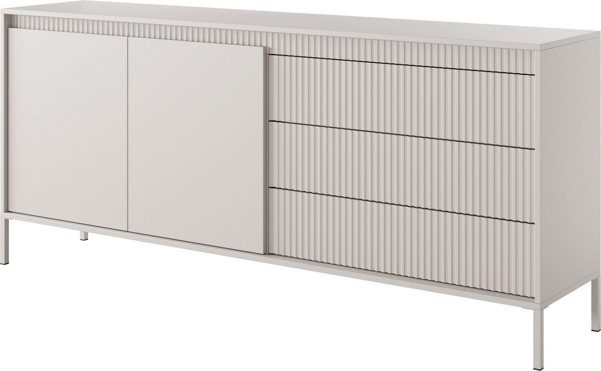 SIDEBOARD Cindy Beige 187/81/40 cm - Beige/Braun, Holzwerkstoff/Metall (187.1/81.4/39.5cm) - WFL GROUP