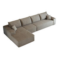ECKSOFA DE-34857 3-Sitzer Chaiselongue links Camel - Sandfarben, Textil (175/270cm) - ComfortXL