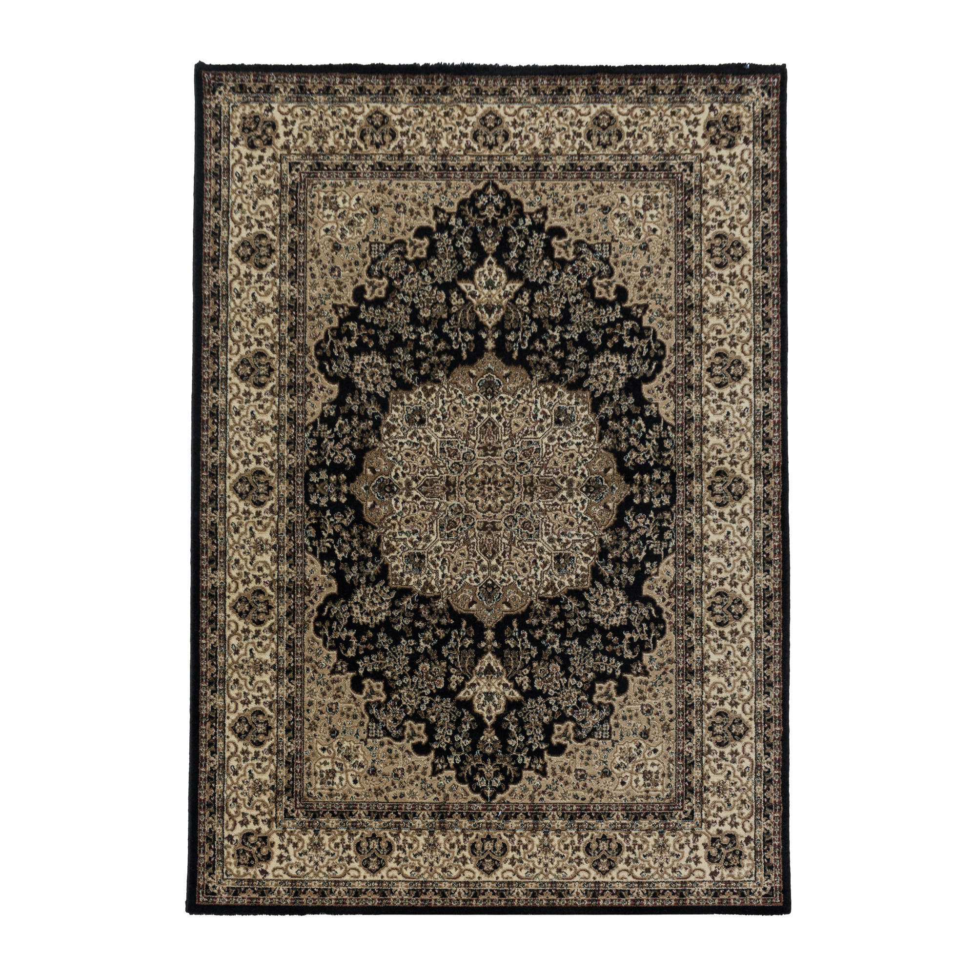 TEPPICH Kurzflor GEISLER in Schwarz, orientalisch, aus Polypropylen, 200 x 290 cm - Beige, Textil (200/290cm) - KADIMA DESIGN
