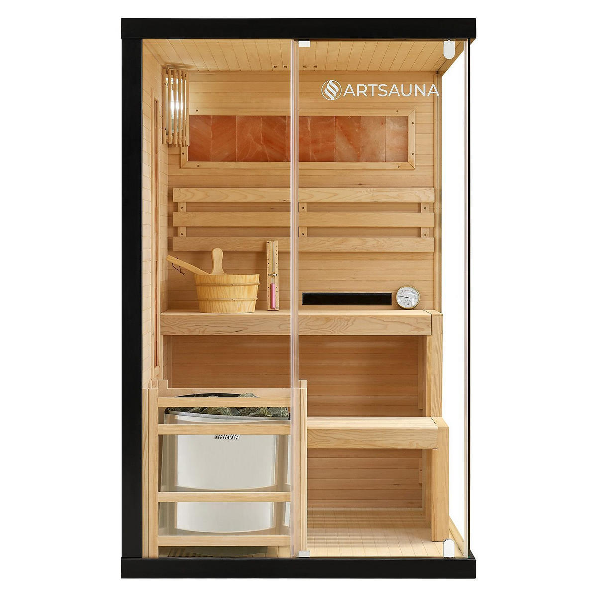 SAUNA Vantaa 120 x 120 cm mit 3,5 kW Saunaofen - Naturfarben, Holz (120/190/120cm) - Artsauna