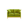 ZWEISITZER-SOFA Linara-Velluto 9 - Olivgrün, Holz/Textil (141/91/95cm)