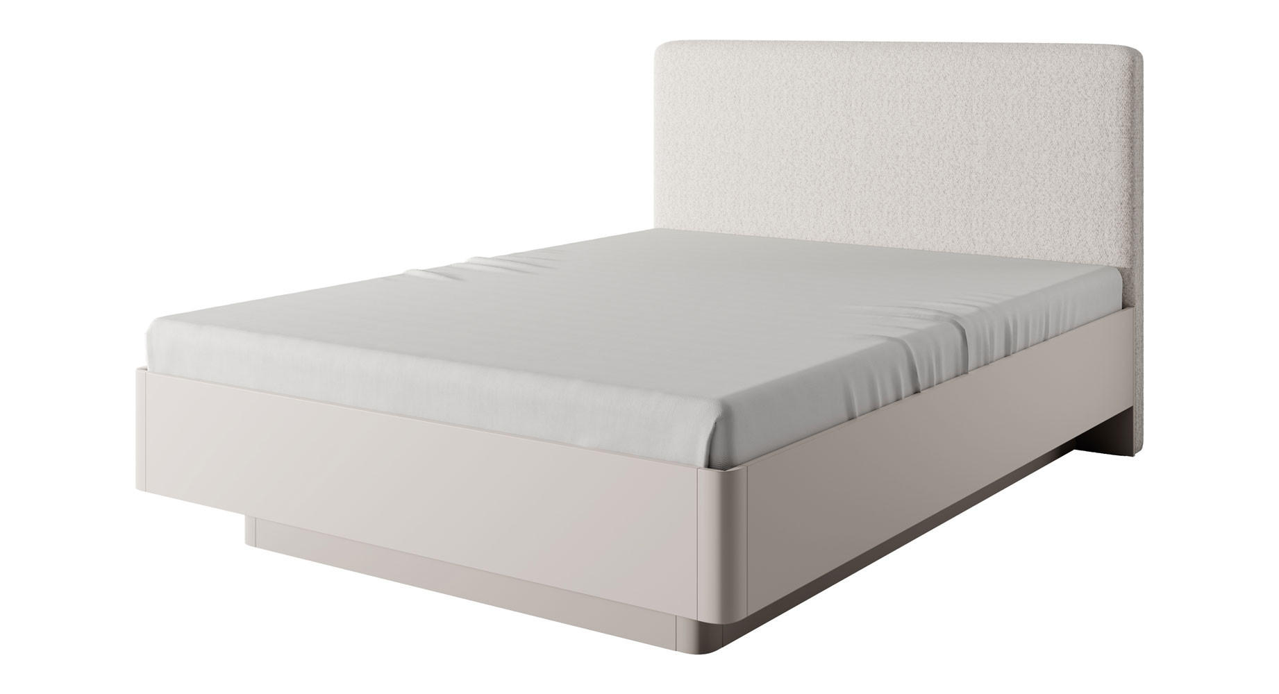 BETT Lante Beige 166 / 214 / 121cm - Beige, Holz/Metall (160/200cm) - Feldmann-Wohnen