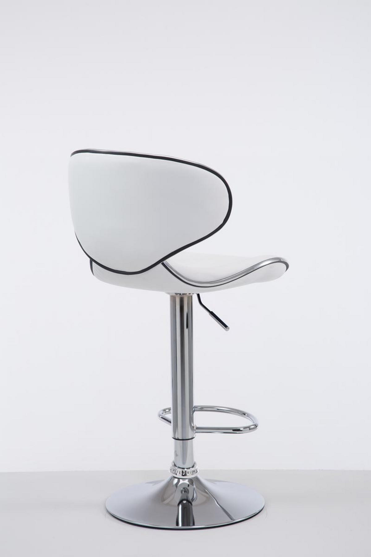 BARHOCKER Las Vegas V2 Kunstleder 88-108 cm weiß - Weiß, Leder (46/88/49cm) - furnicato