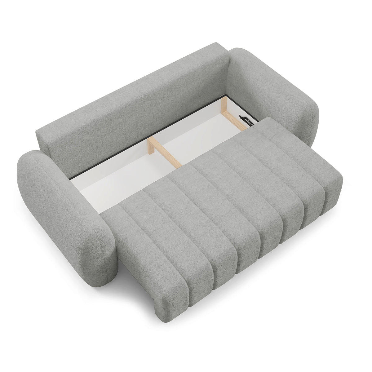 SOFA Cesar 3 Sitzplätze Hellgrau - Grau, Holz (266/95/110cm) - Petits-meubles