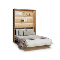 SCHRANKBETT BED CONCEPT BC-36 Matratze - Eiche Artisan/Grün, Holzwerkstoff (140/200cm)