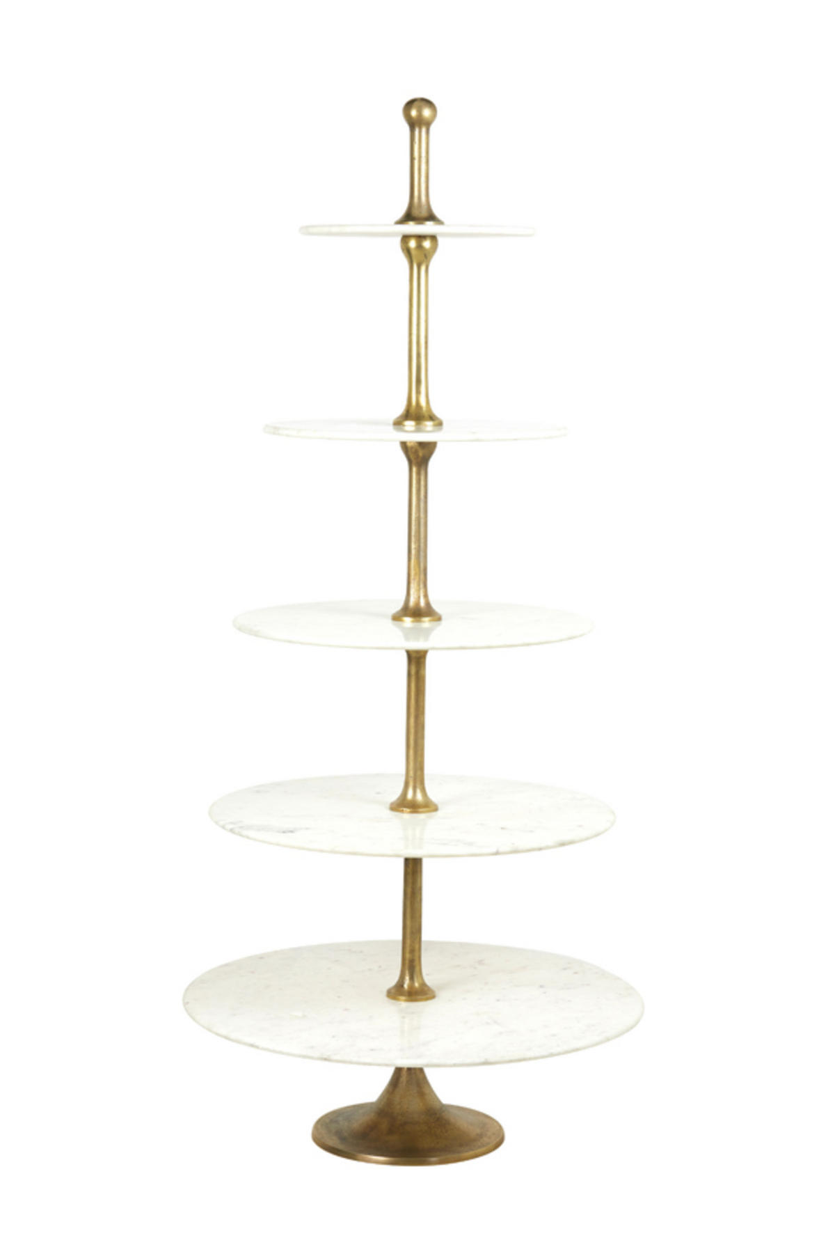 ETAGERE Vermentino Weiß Ø79/175 cm - Weiß, Stein (79/175cm) - Light & Living
