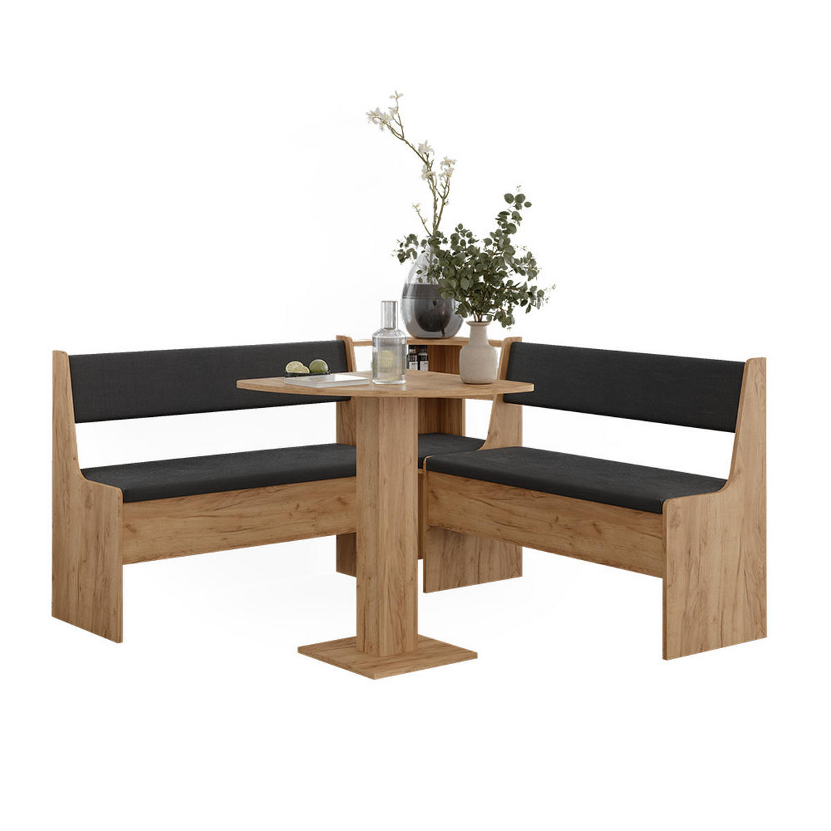 ECKBANKGRUPPE Roman, Goldkraft Eiche, 60 x 60 cm - Honigeiche, Holzwerkstoff (60/75/60cm) - Vicco
