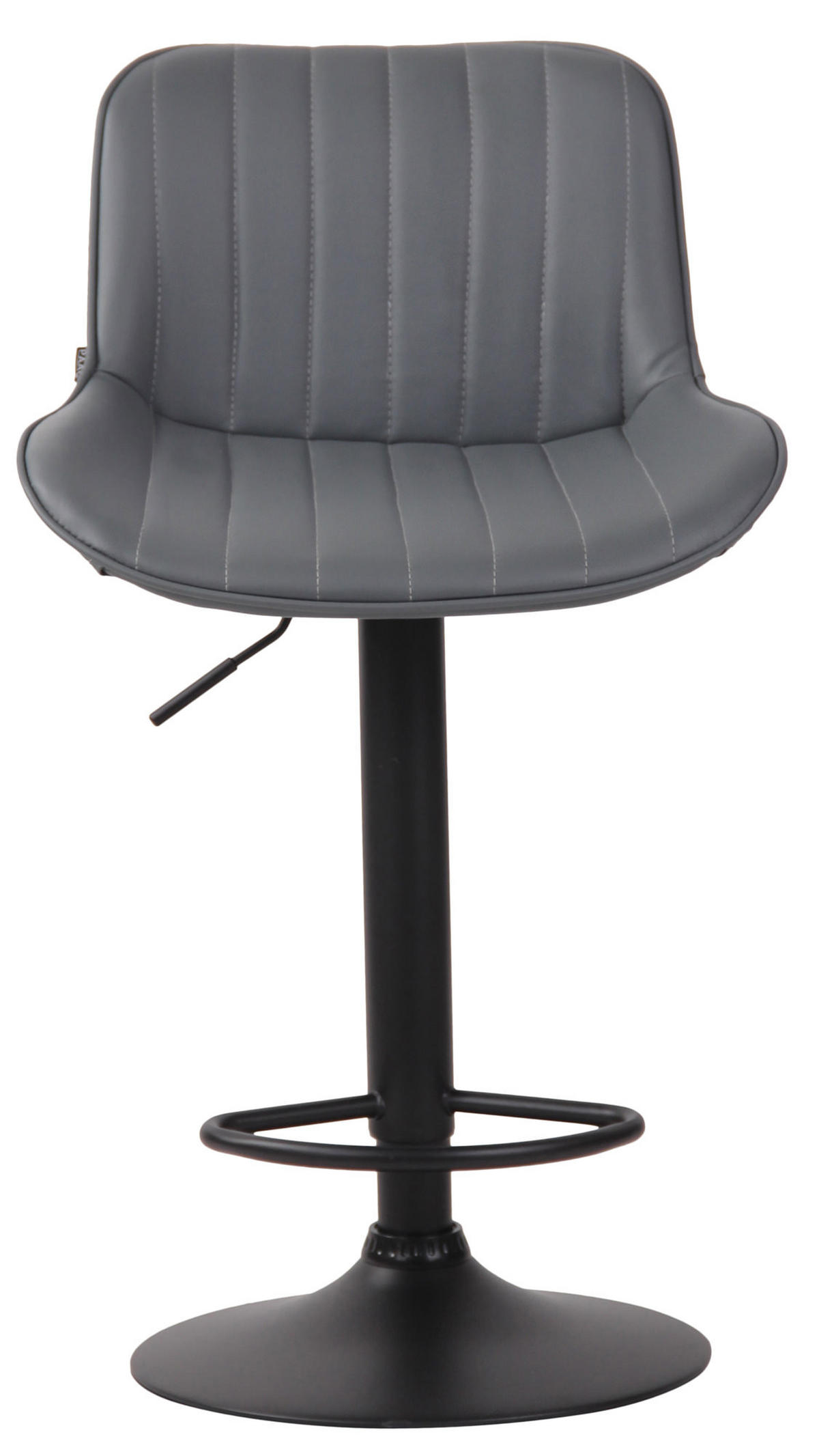 BARHOCKER Lederlook grau - Schwarz/Grau, Textil/Metall (50/86/50cm) - CLP