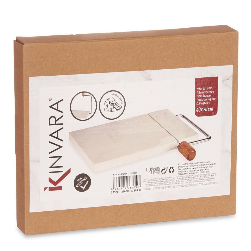 Kinvara Schneidebrett Weiß 21x24 cm