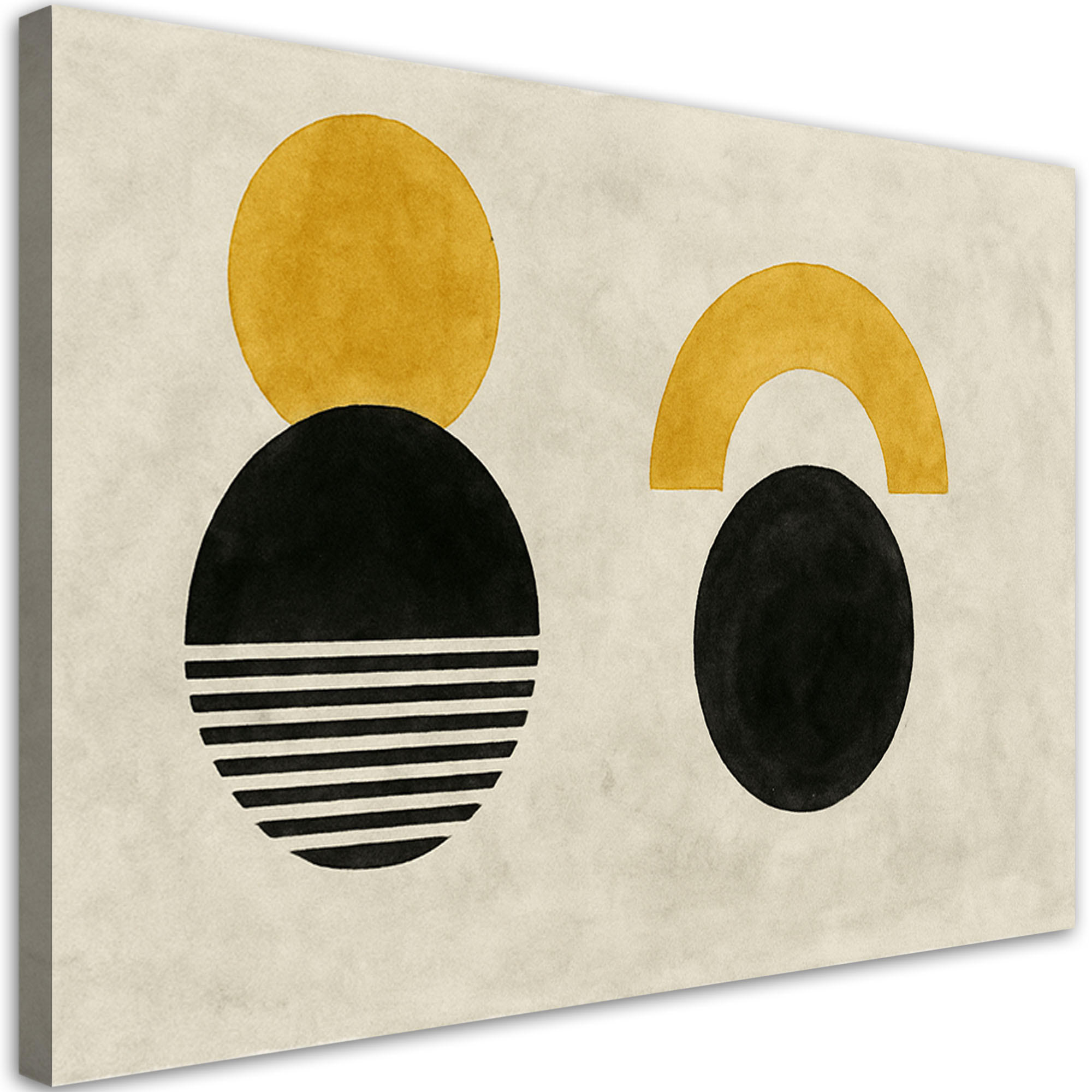 LEINWANDBILD Geometrische Abstraktion Minimalismus 100x70cm - Grau, Textil (100/70cm) - Feeby