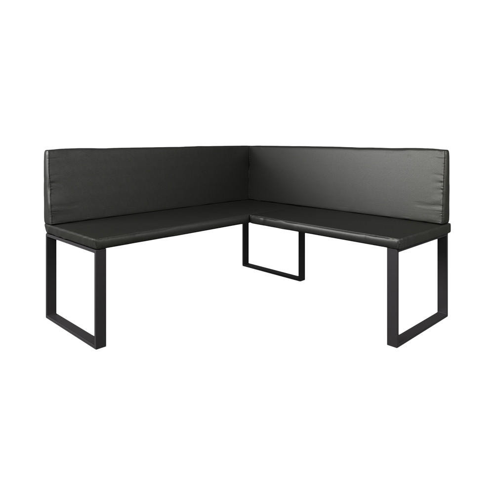 ESSZIMMER-ECKBANK Ravon Schwarz 150 x 150 cm - Schwarz, Textil (150/87/150cm) - Vicco