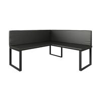 ESSZIMMER-ECKBANK Ravon Schwarz 150 x 150 cm - Schwarz, Textil (150/87/150cm) - Vicco