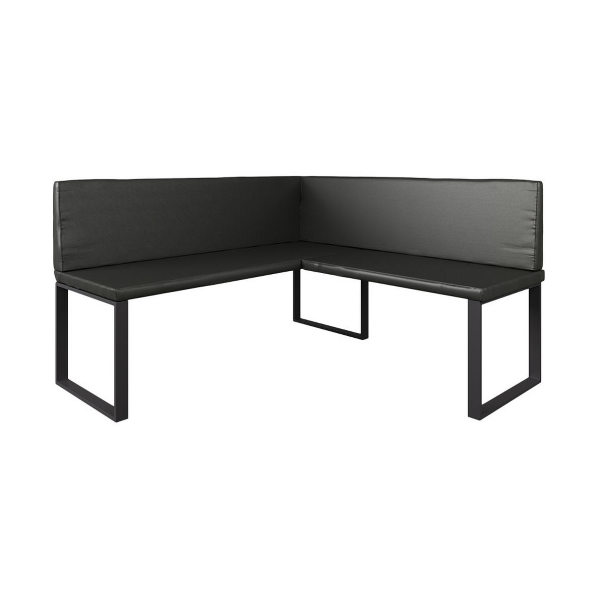 ESSZIMMER-ECKBANK Ravon Schwarz 150 x 150 cm - Schwarz, Textil (150/87/150cm) - Vicco