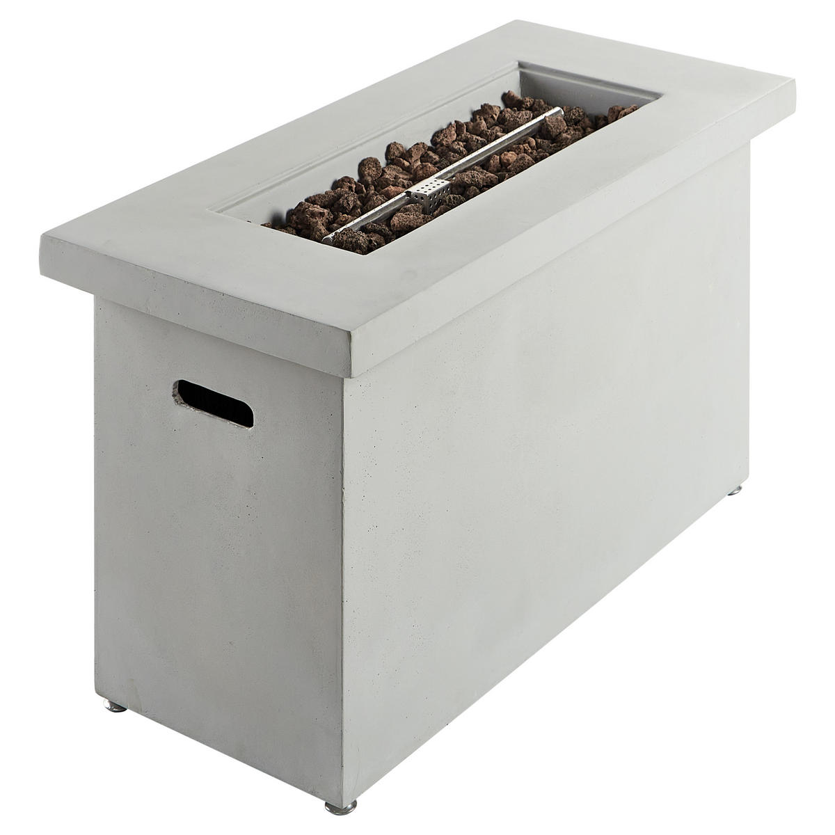 FEUERSTELLE Grau Ambrim - Grau, Stein (108/62/51cm) - Beliani