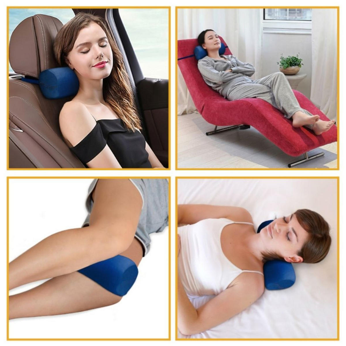 NACKENSTÜTZKISSEN, ERGONOMISCH - Blau, Textil (12/27cm) - INPHYSIO