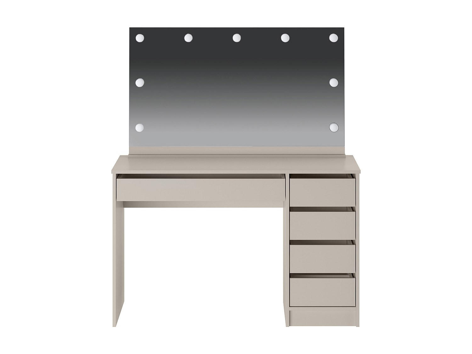 SCHMINKTISCH - 120 cm x 55 cm - Holz, Platte - Beige - JENEMI - Beige, Holz (120/142.6/55cm) - Vente-Unique