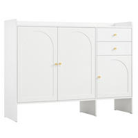 SCHUHSCHRANK DE-37918 mit 3 Türen und 2 Schubladen Weiß - Weiß, Holzwerkstoff (120/90/35cm) - ComfortXL