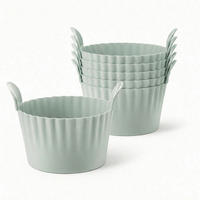 MUFFINFORM 6er Set Silikon Grau - Grau, Kunststoff (8/4.5/8cm)