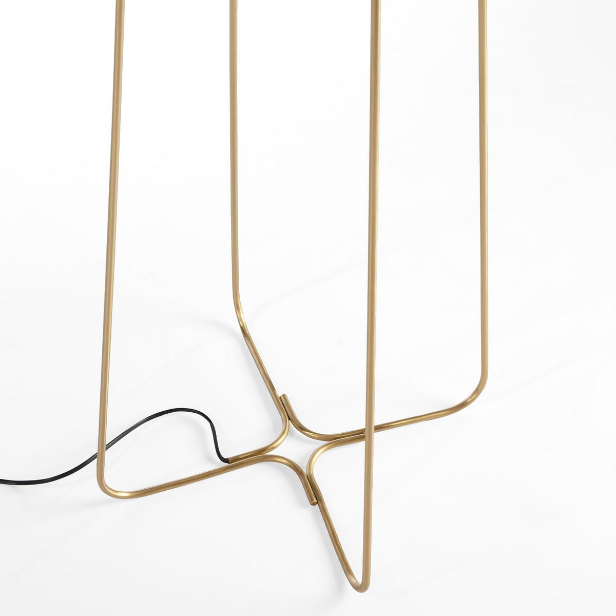 STELEUCHTE Stehleuchte goldener Stahl und weißes Glas 37/35/170 cm - Edelstahlfarben, Glas/Metall (35/37/170cm) - ANGEL CERDA