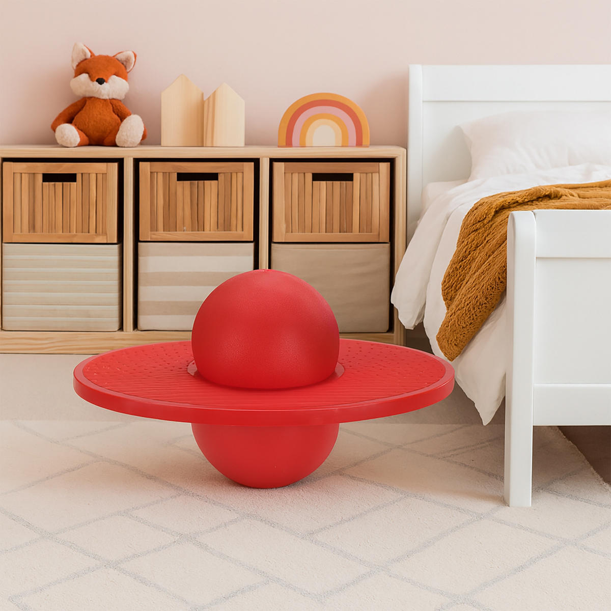 POGO Ball - Rot, Kunststoff (39/28cm) - Relaxdays