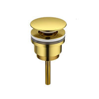 WASCHBECKENABLAUF – Gold – Schraubausführung - Platinfarben, Metall (10/7/7cm)