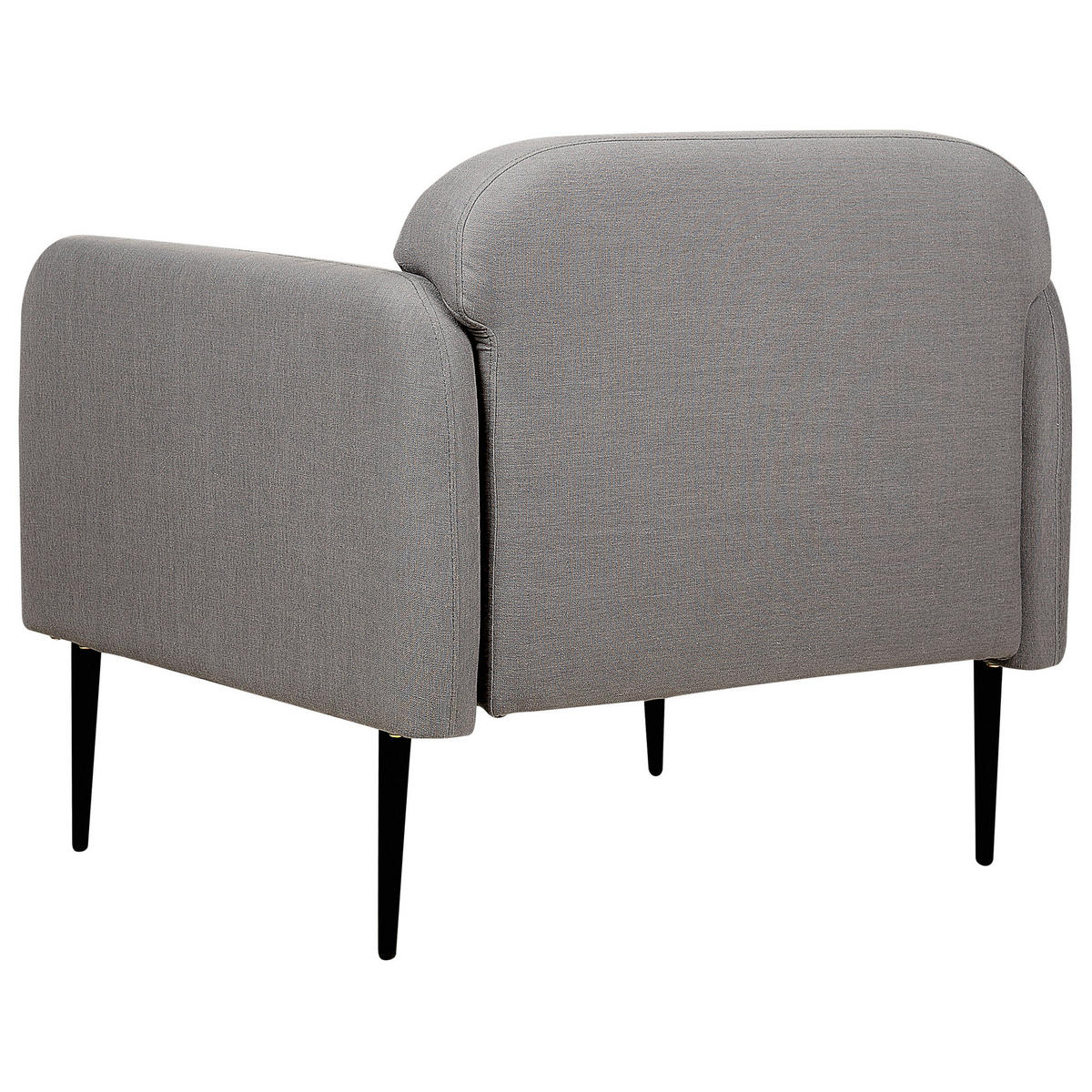 SESSEL Leinen grau/schwarz Stouby - Schwarz/Grau, Textil (83/77/74cm) - Beliani