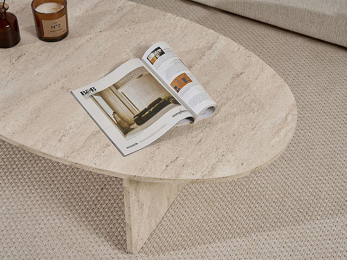 COUCHTISCH - 120 cm x 65 cm - holz - beige Isenora - Beige, Holz (65/120/40cm) - Vente-Unique