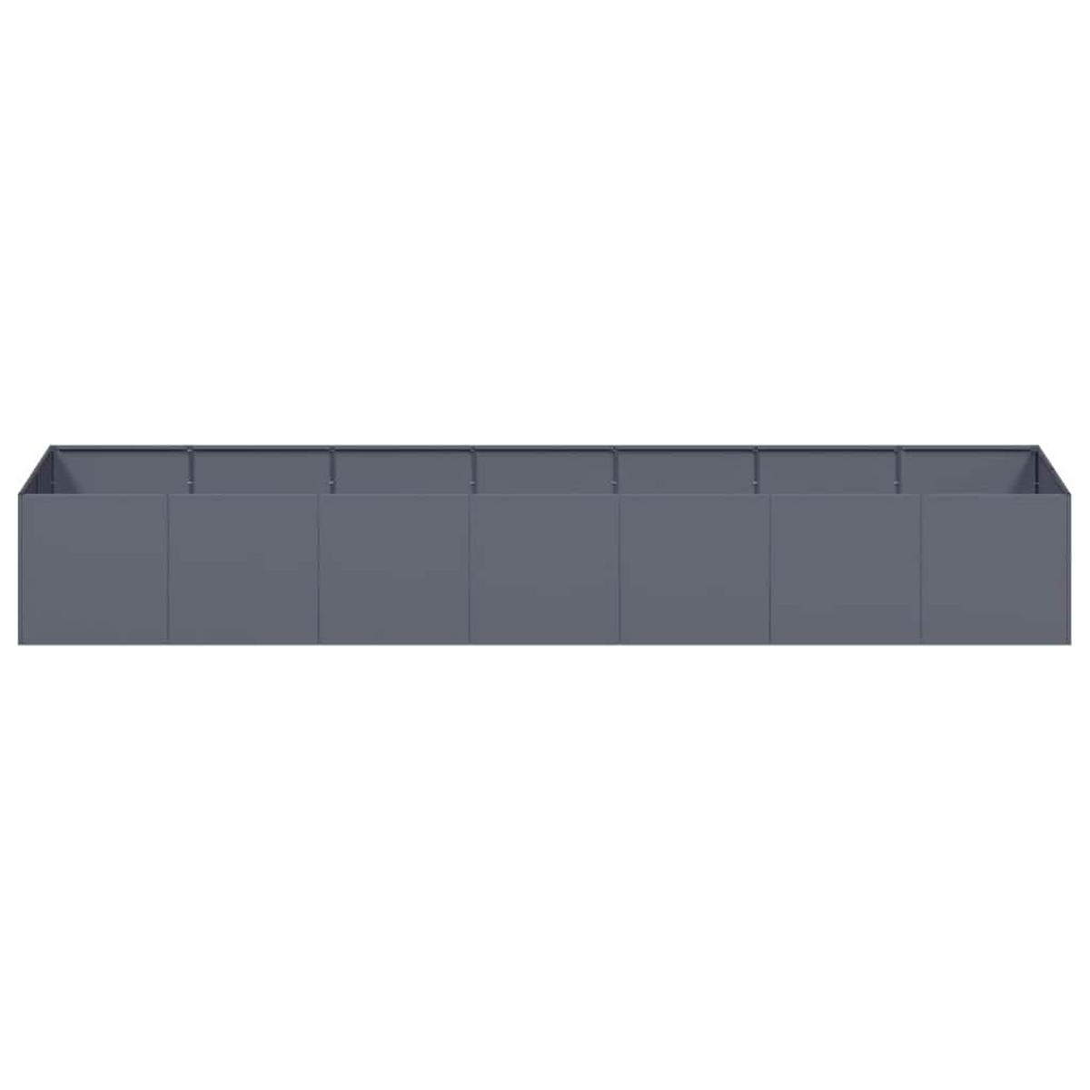 PFLANZGEFÄSS Anthrazit 280/80/40 Cm Stahl - Anthrazit, Metall (280/40/80cm) - vidaXL