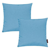 KISSENHÜLLE 2er Set Fino uni 50/50 cm - Türkis, Textil (50/50cm) - Magma Heimtexx