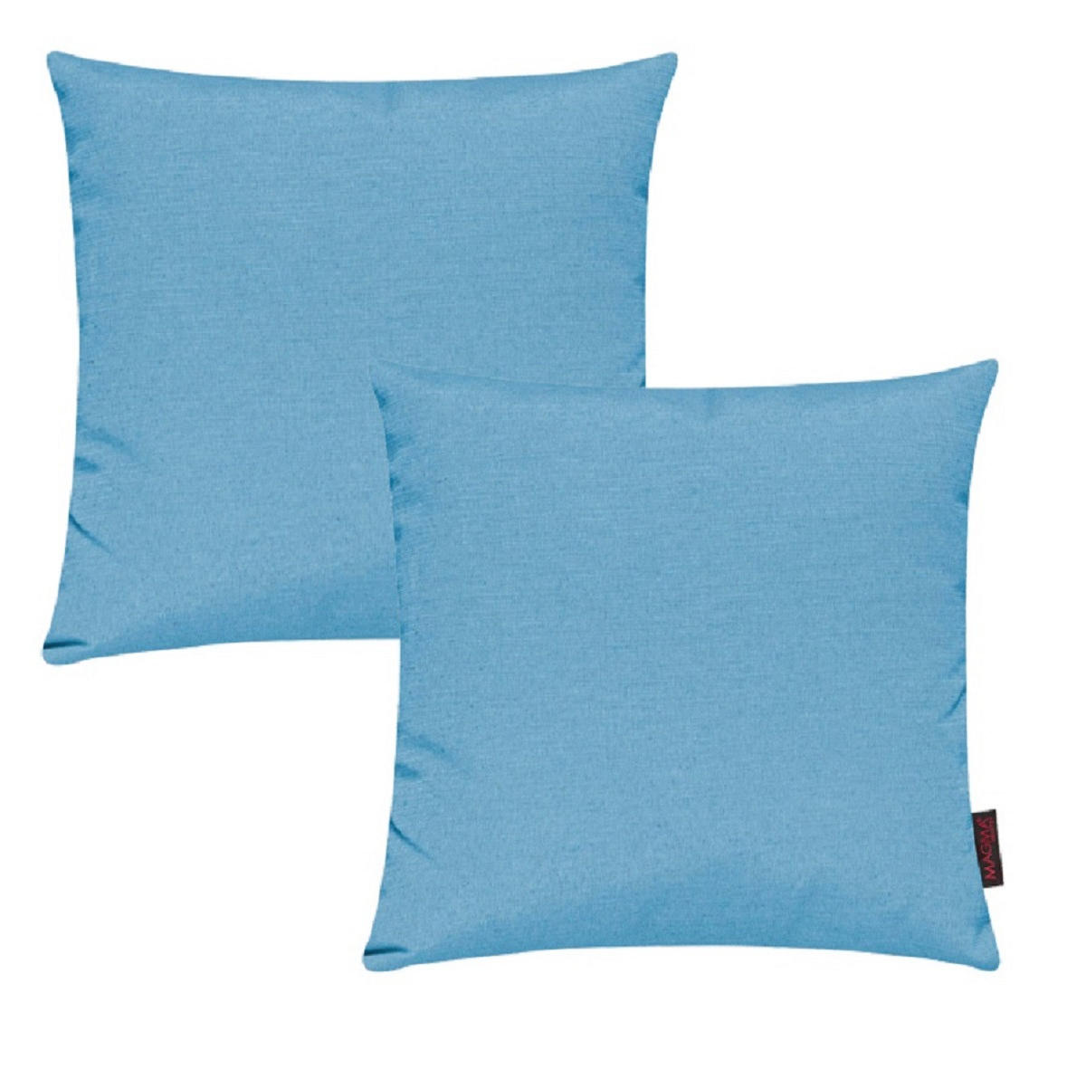 KISSENHÜLLE 2er Set Fino uni 50/50 cm - Türkis, Textil (50/50cm) - Magma Heimtexx