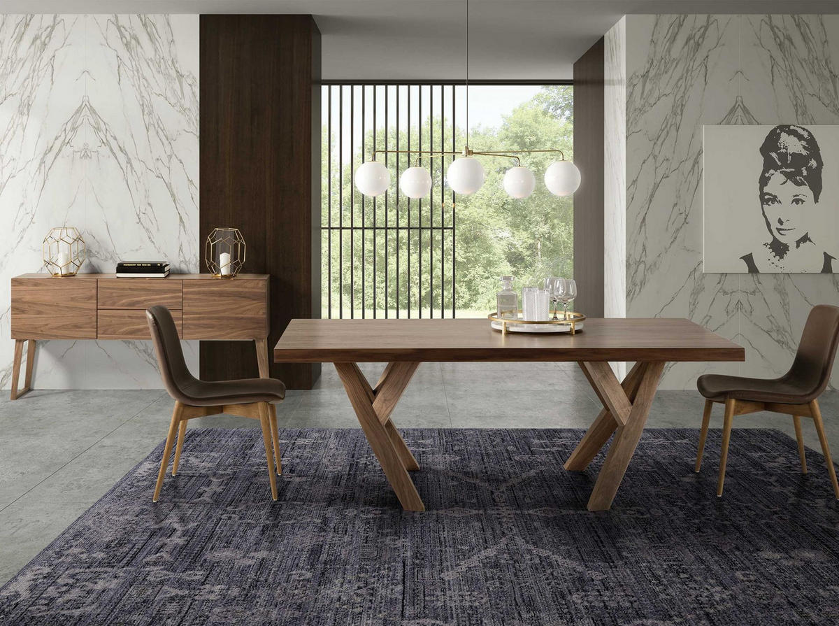 SIDEBOARD Anrichte Nussbaum 160/40/80 cm - Walnussfarben, Holz (160/80/40cm) - ANGEL CERDA