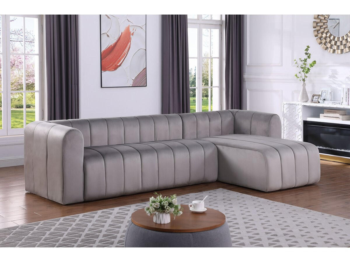 ECKSOFA victor hugo Grau - Grau, Textil (90/301cm) - Habitat Garten