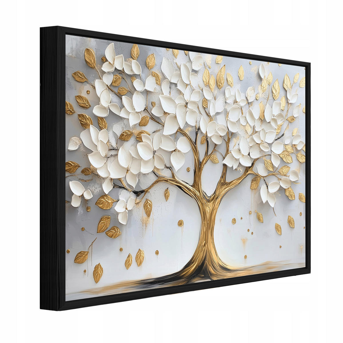 BILDER mit Rahmen Baum Abstrakt Beige 120x80 cm - Multicolor, Holzwerkstoff (120/80cm) - Wallarena