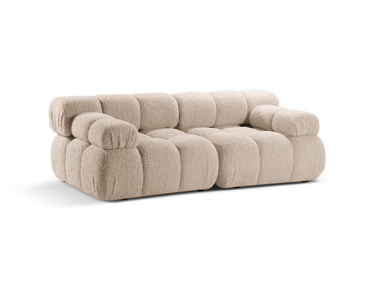 SOFA modular Bellis aus Boucle leichtes beige 2 Sitzplätze - Creme, Textil (94/70/188cm) - Micadoni