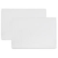 BADEMATTE, 2er-Set, 50x70 cm, 100% Baumwolle, Weiß - Weiß, Textil (50/70cm) - Zollner