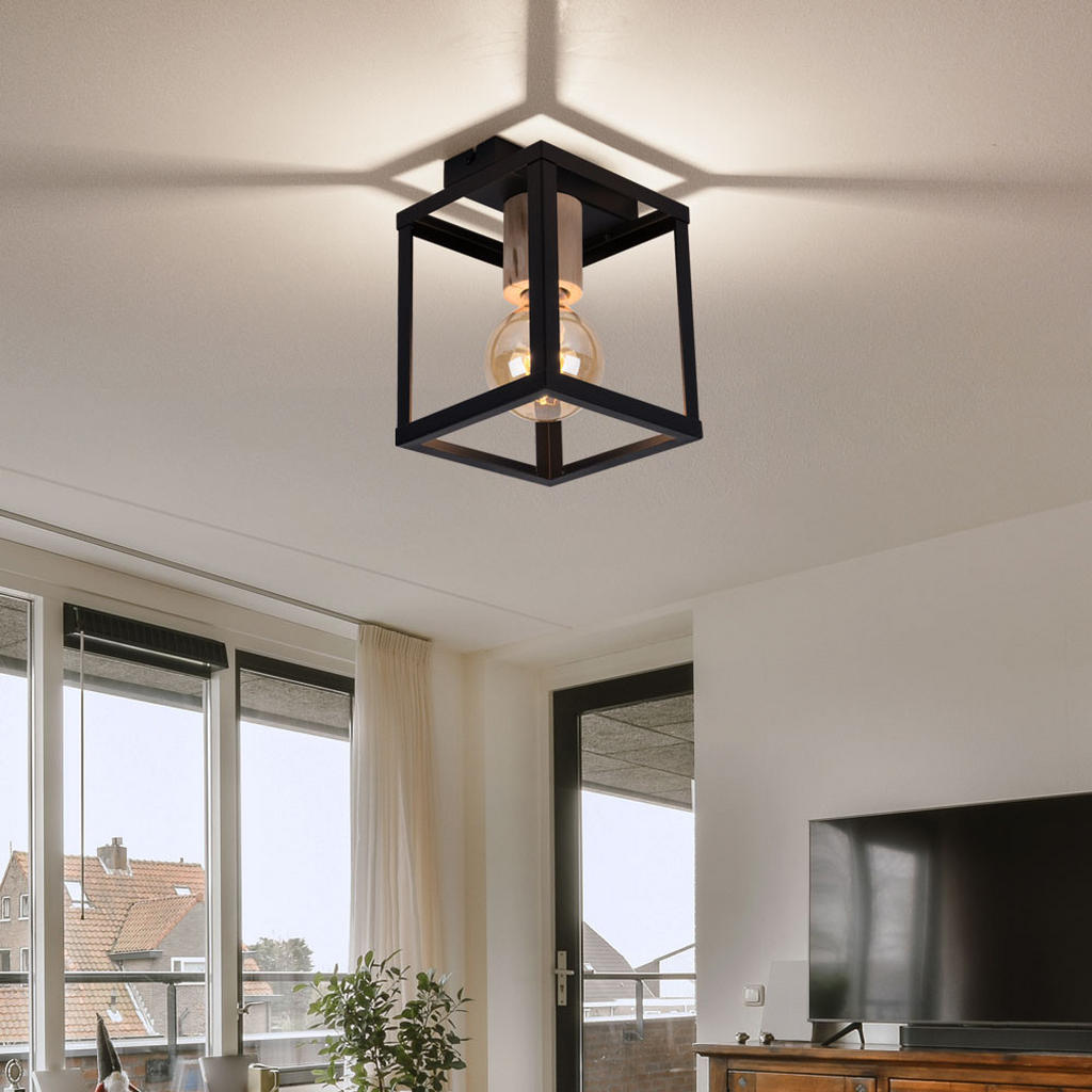 Thumbnail - Globo Lighting Led, Schwarz, Glas, 17x22.5x17 cm, Lampen & Leuchten, LED Beleuchtung, LED-Deckenleuchten