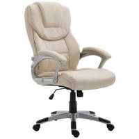 CHEFSESSEL Lederlook Creme - Creme/Grau, Kunststoff/Textil (65/109/73cm) - CLP