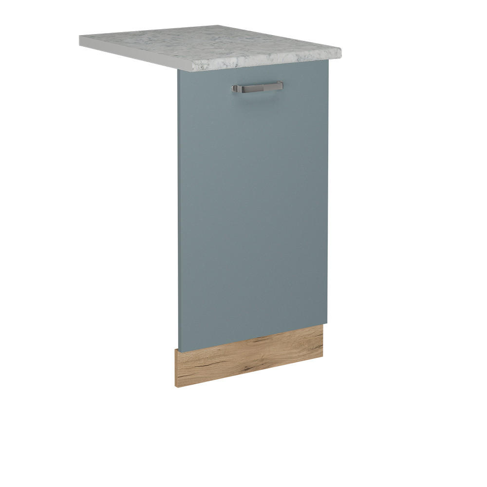 GESCHIRRSPÜLBLENDE R-Line Blau-Grau 45 cm , AP Marmor - Honigeiche/Blaugrau, Holzwerkstoff (45/81.8/1.6cm) - Vicco