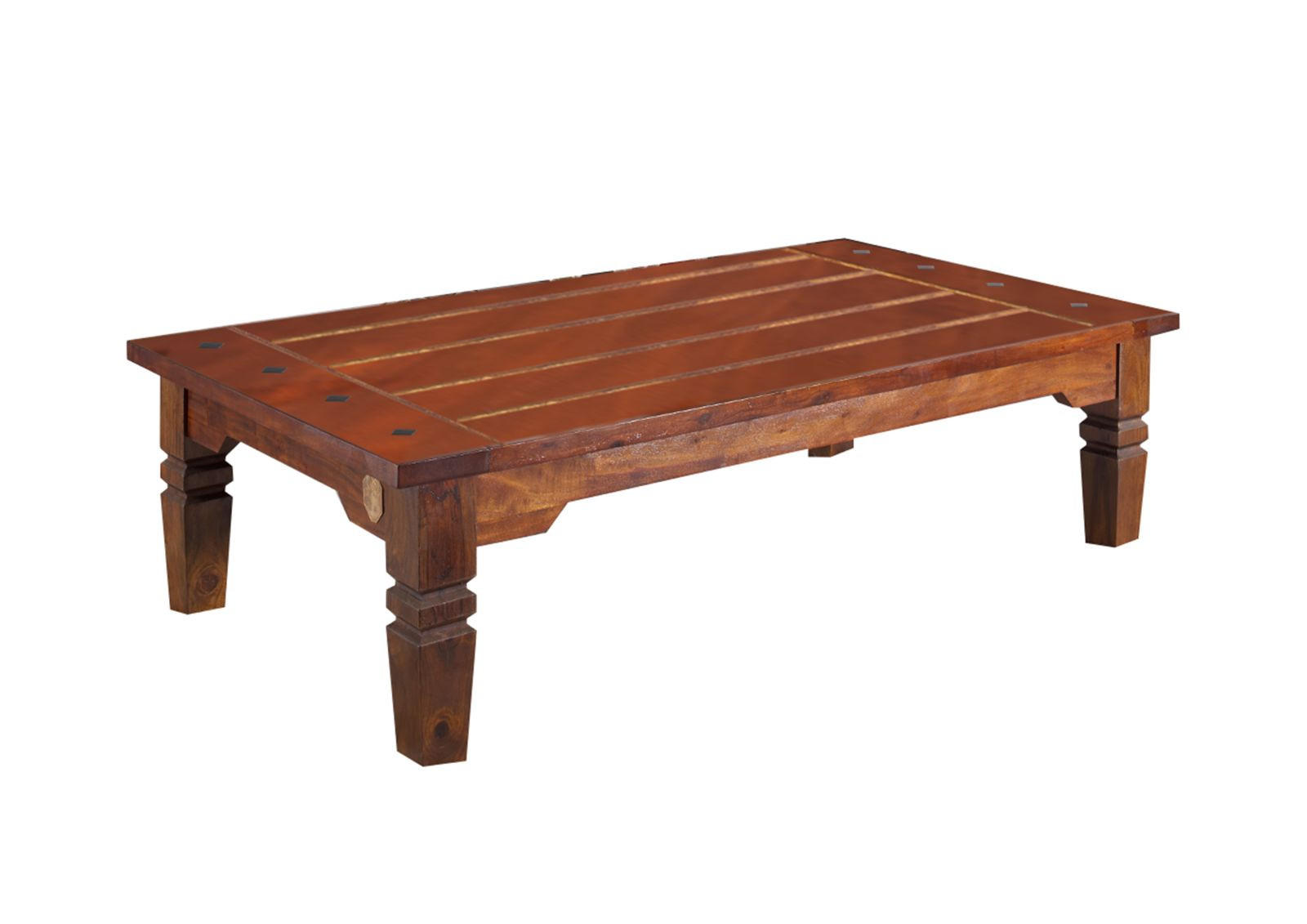 COUCHTISCH Akazie 110x60x40 nougat lackiert OXFORD #428 - Dunkelbraun, Holz (110/60/40cm) - Massivmoebel24